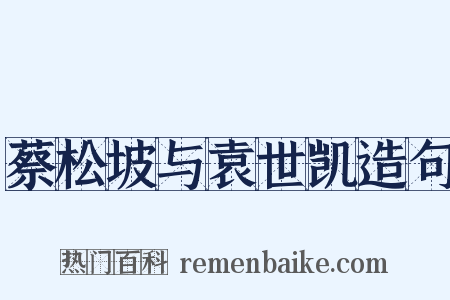 蔡松坡与袁世凯造句是什么意思的图片